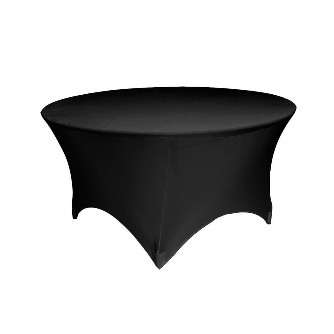 Lycra Black Round (10/12) Seater Table Cloth