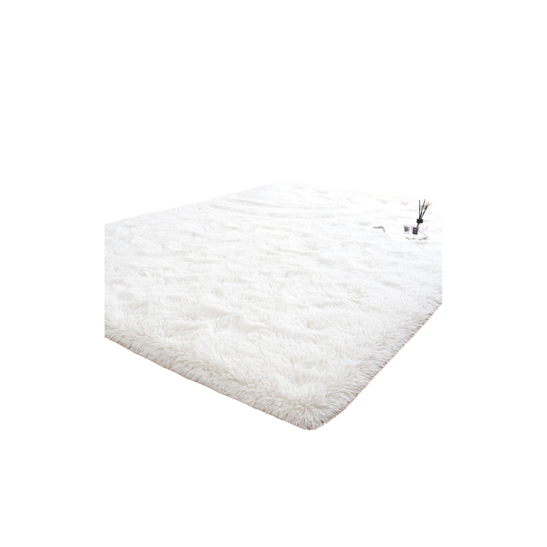 Fluffy Carpets Black, White & Grey