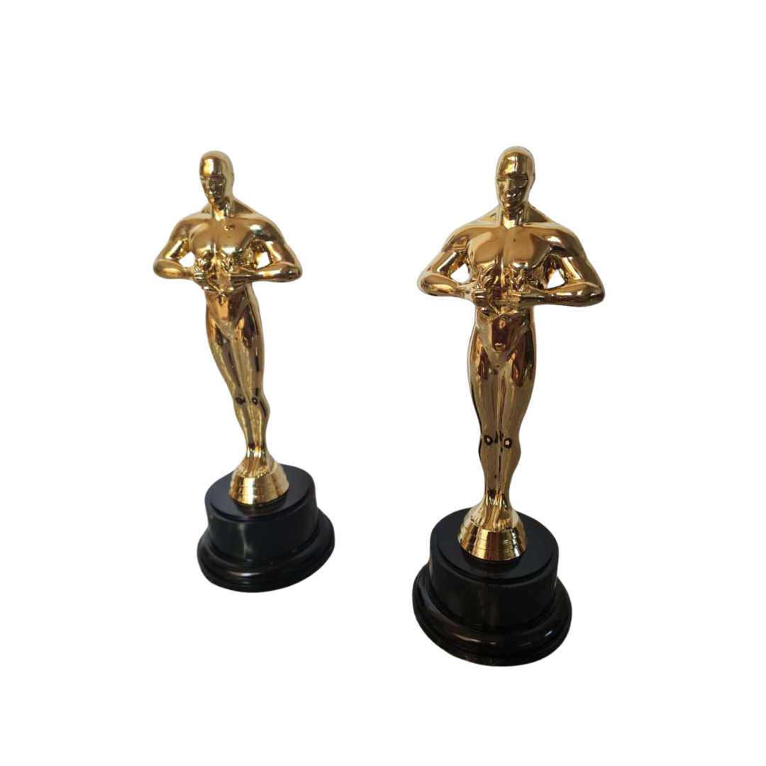 Oscar Trophy Gold Center Piece Round Bottom