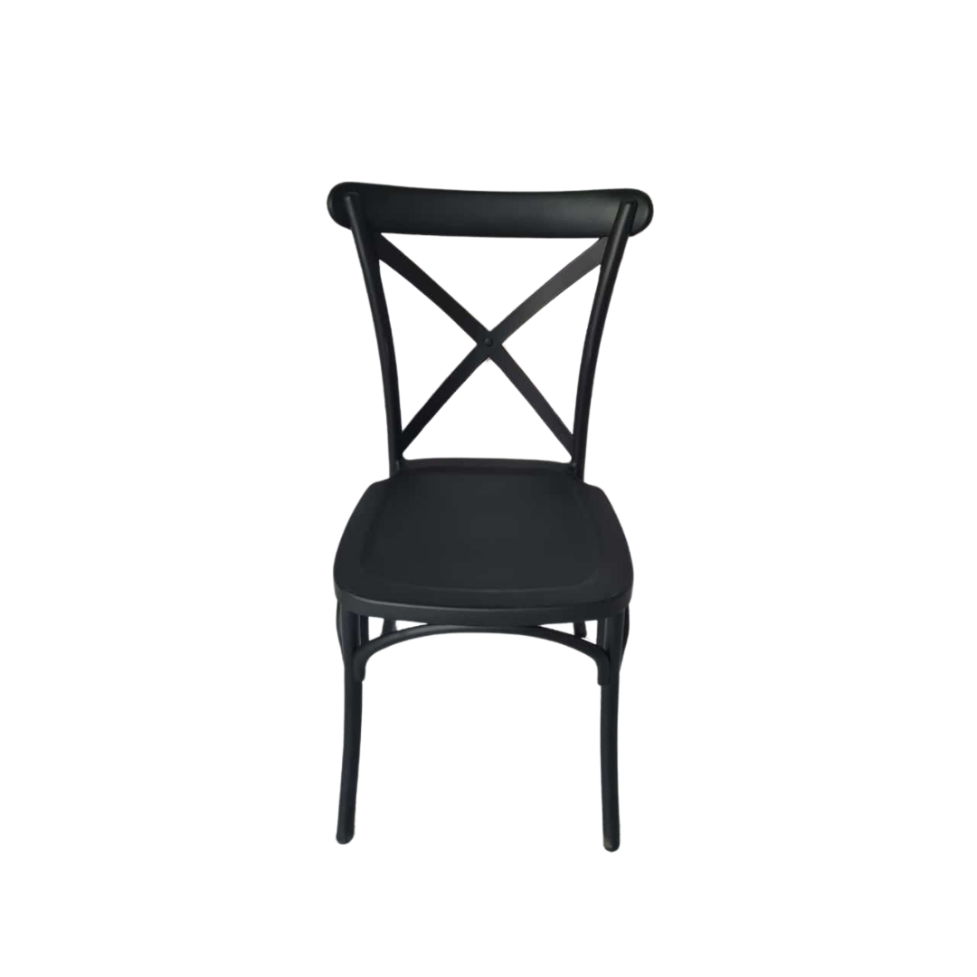 Black Cross Back Chair (Without Pillow)
