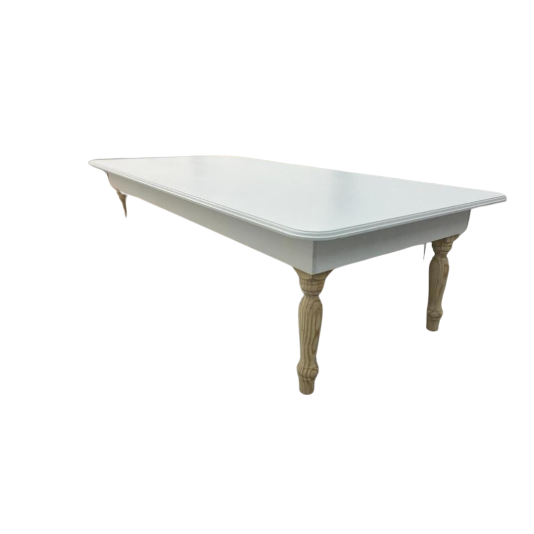 Wooden Kiddies Table – White – (10 Seater)