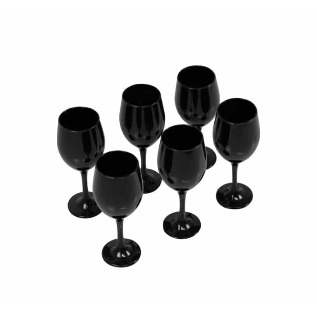 Black Wine Glasses