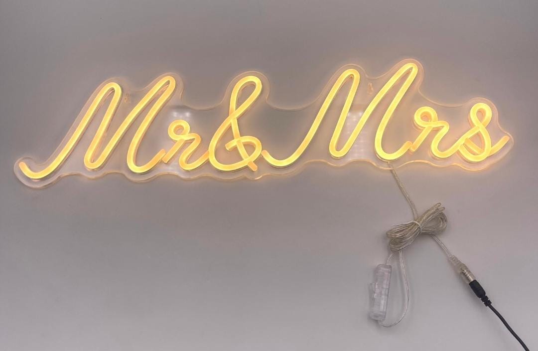 Mr & Mrs LED Sign