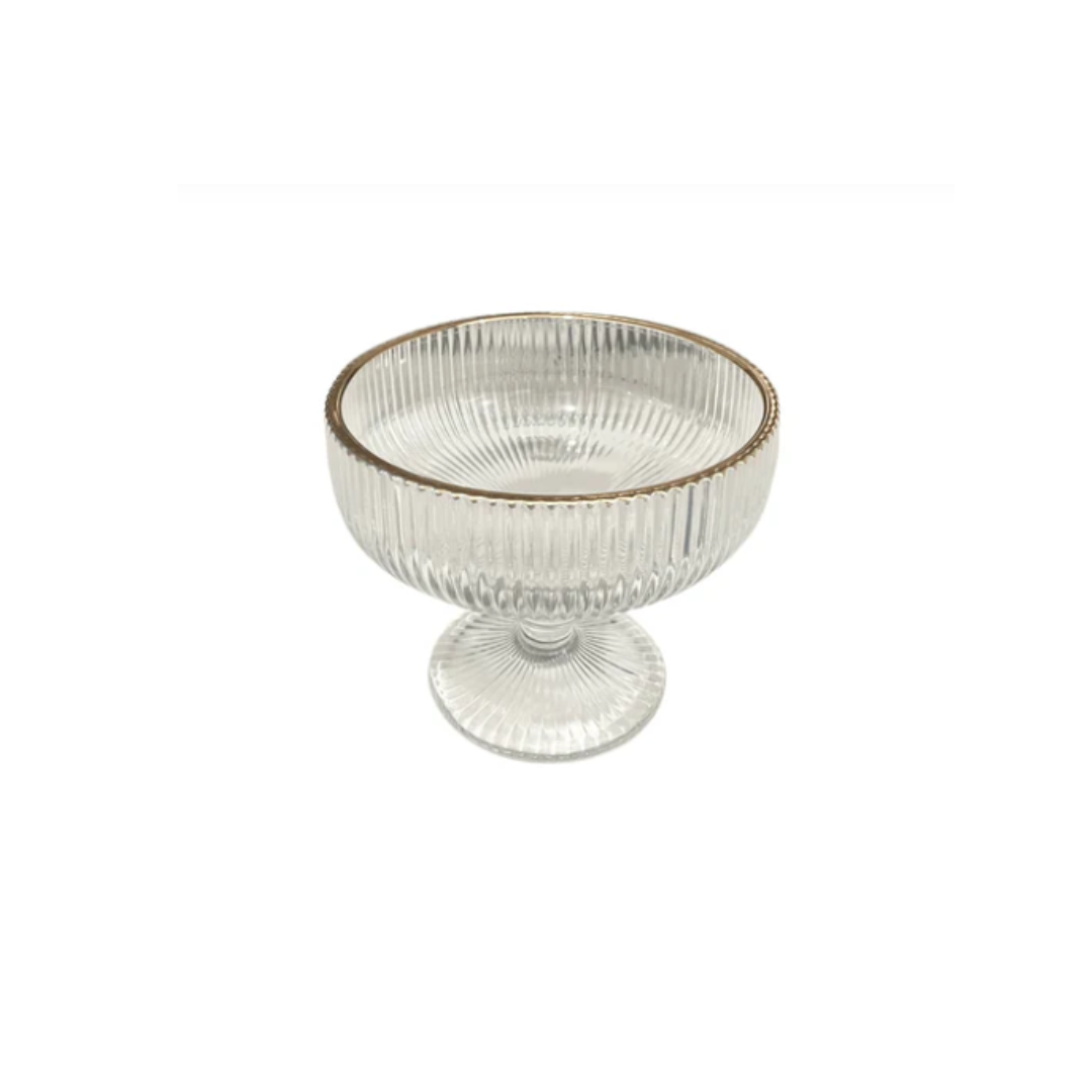 Gold Rim Coupe Wine Glasses