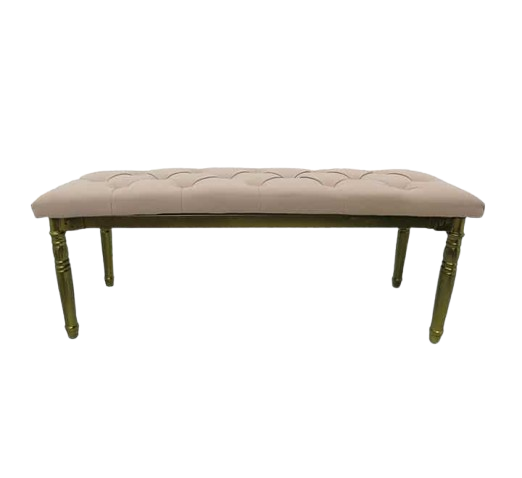 Padded Bench with Golden Legs