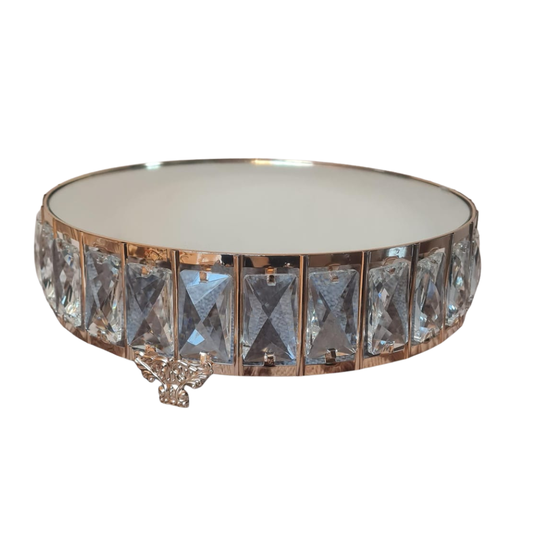 Round Cake Stand with Diamonds