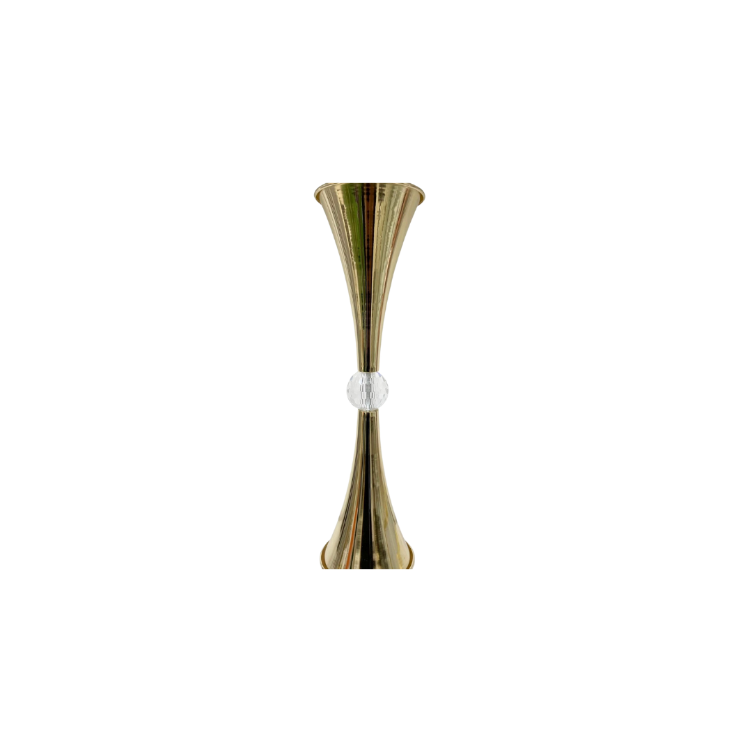 Gold Metal Diamond Flower Vase