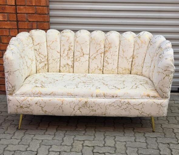 Cream/Gold double seater Tulip chair