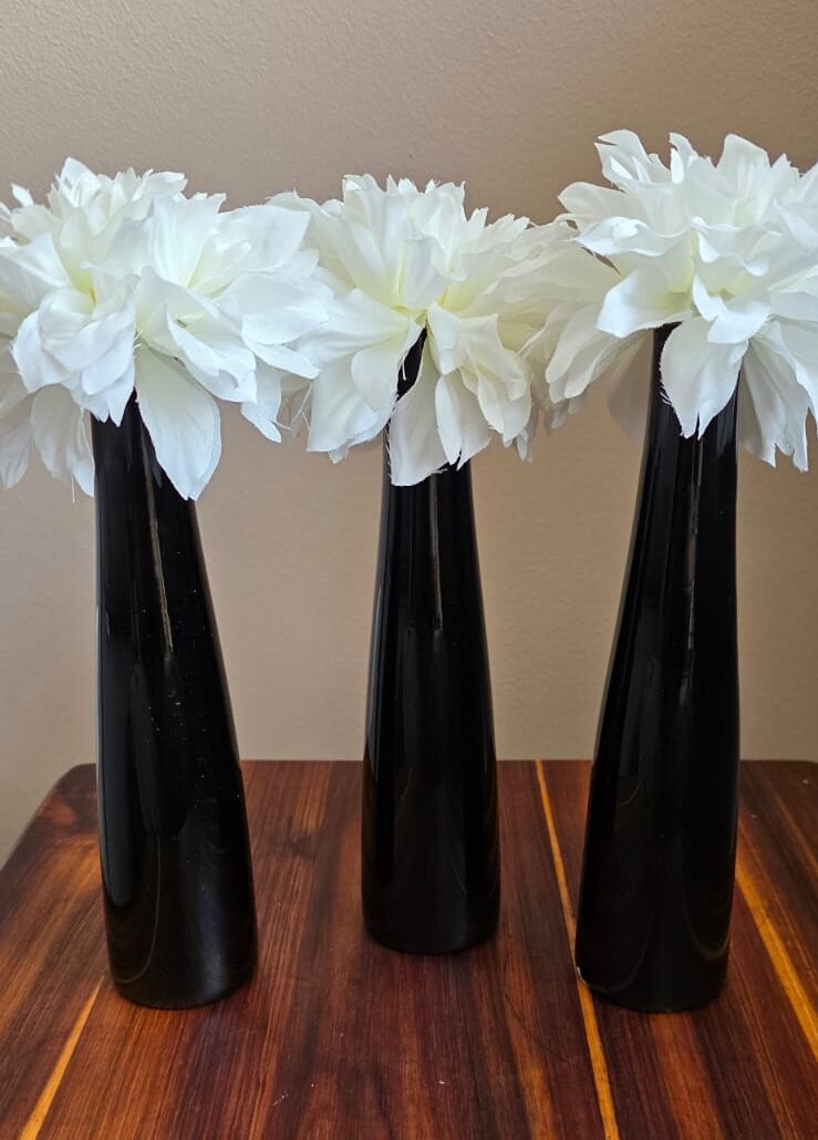 Speci glass black vase