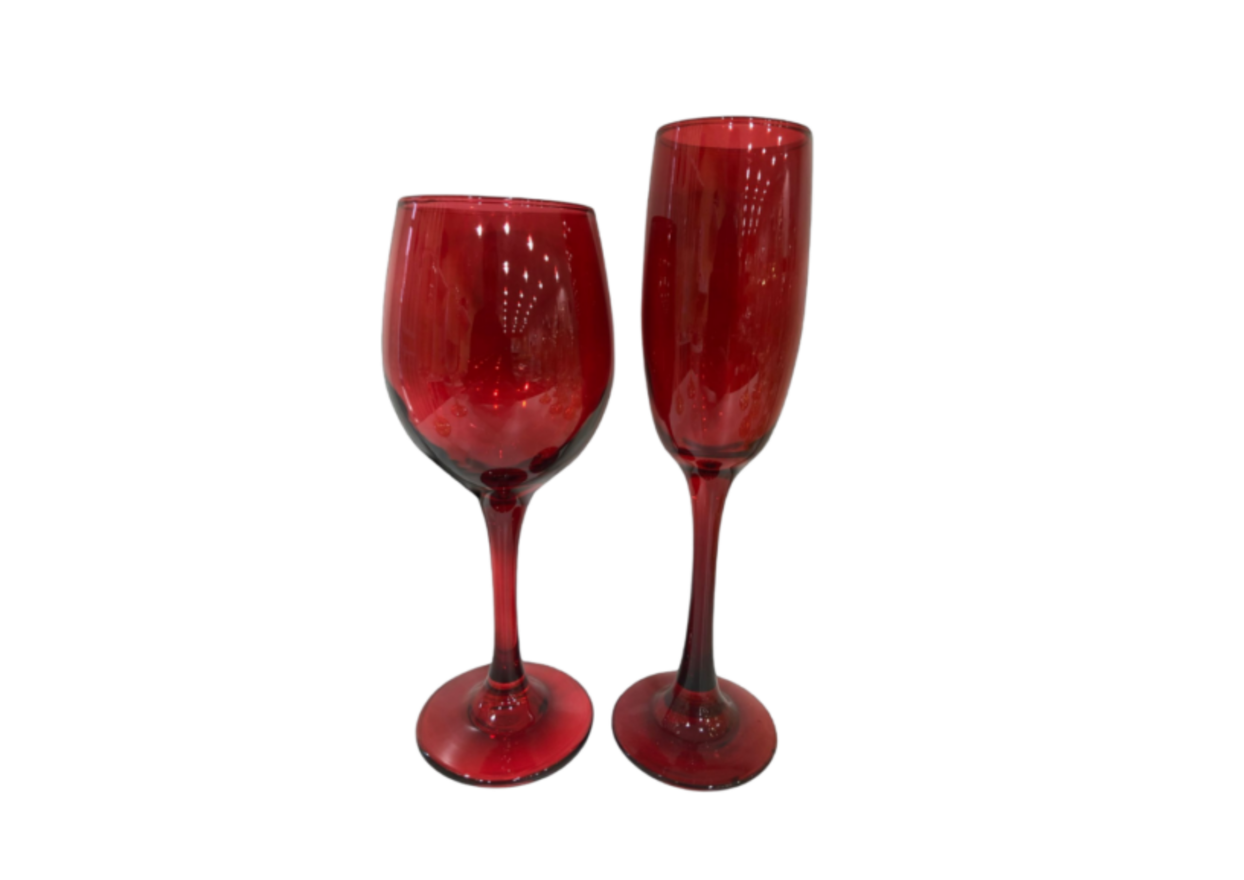 Red Champagne Glasses